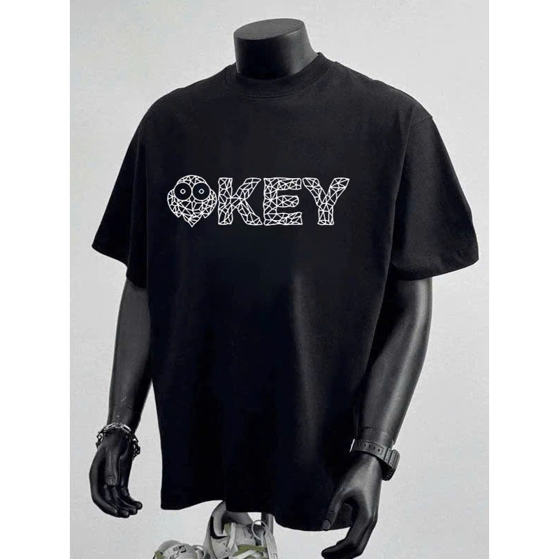 Áo thun Stee Cổ tròn OKEY Localbrand ICVCVNI Unisex Cotton