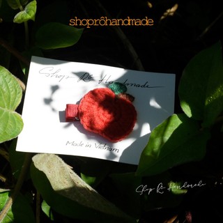 Kẹp tóc hình quả táo đáng yêu cho nữ và bé gái 4.5cm |Cặp tóc mái dễ thương |Shop Rô Handmade