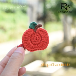 Kẹp tóc hình quả táo đáng yêu cho nữ và bé gái 4.5cm |Cặp tóc mái dễ thương |Shop Rô Handmade
