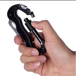 Dao Gấp Đa Năng Mini Carabiner EDC–Dao Bỏ Túi Sinh Tồn, Dao Cắm Trại Tiện Ích Nhỏ Gọn Bền Bỉ Cao Cấp