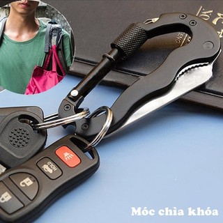 Dao Gấp Đa Năng Mini Carabiner EDC–Dao Bỏ Túi Sinh Tồn, Dao Cắm Trại Tiện Ích Nhỏ Gọn Bền Bỉ Cao Cấp