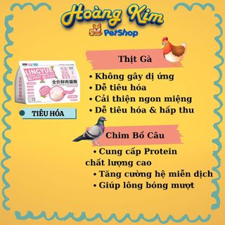 Hạt cho mèo LingYue 1kg chiết. Hỗ trợ tiêu hóa, tiết niệu, tui búi lông, không độn ngũ cốc. KÈM QUÀ