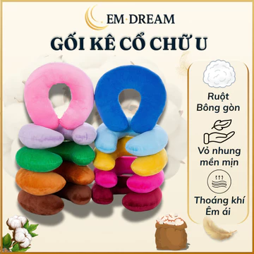 Gối chữ U kê cổ EmDream mềm êm cao cấp dùng cho văn phòng du lịch Đi Xe gối kê cổ chữ U gối cổ gối ngủ trưa gối ôm cổ