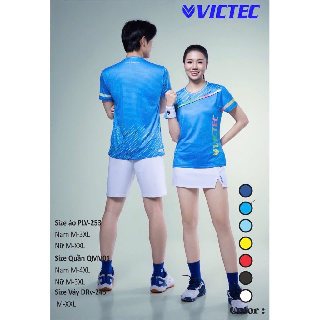 Áo cầu lông Nam Nữ Victec