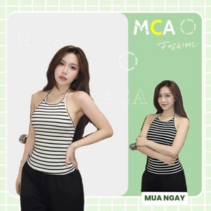 Áo Yếm Nữ Dáng Ôm MCA Kiểu Kẻ Sọc Cá Tính A51481