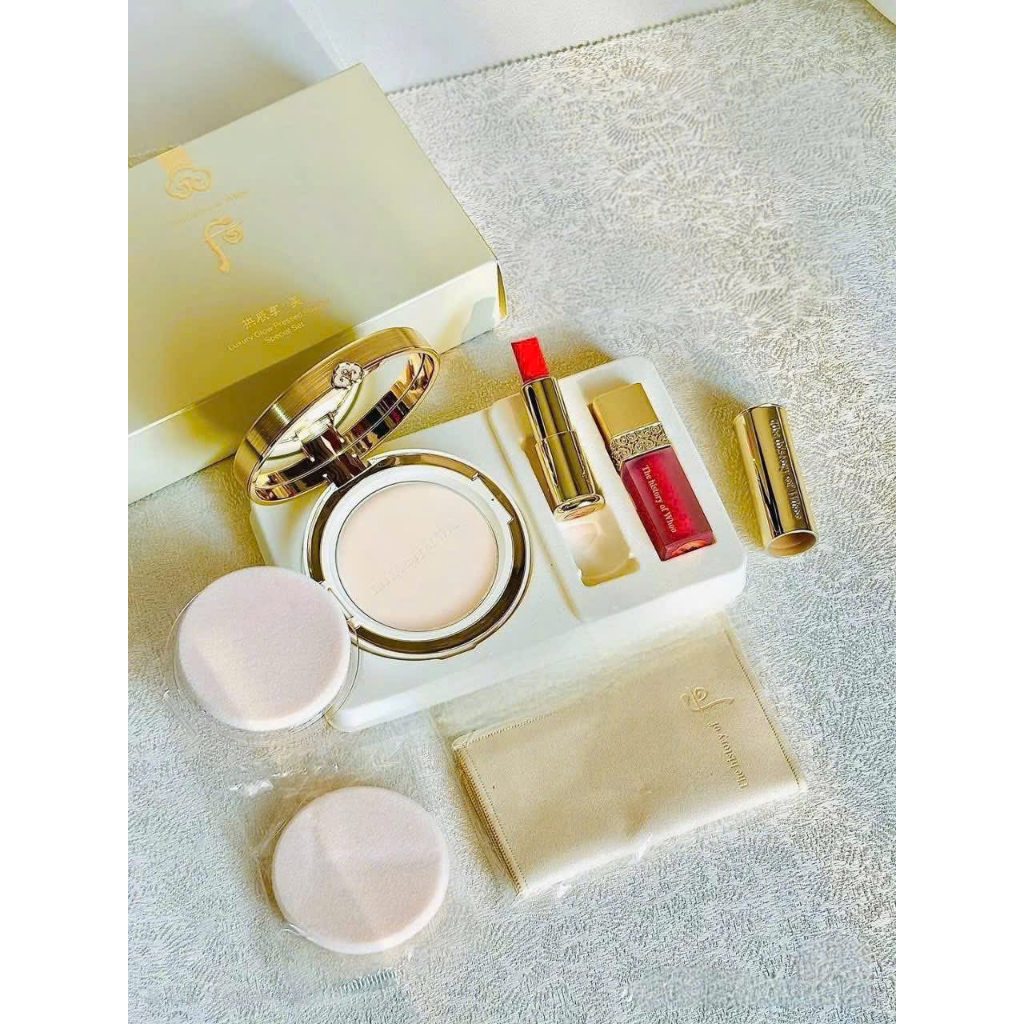 Set phấn phủ Luxury Glow Pressed Powder Pact, phấn nén whoo