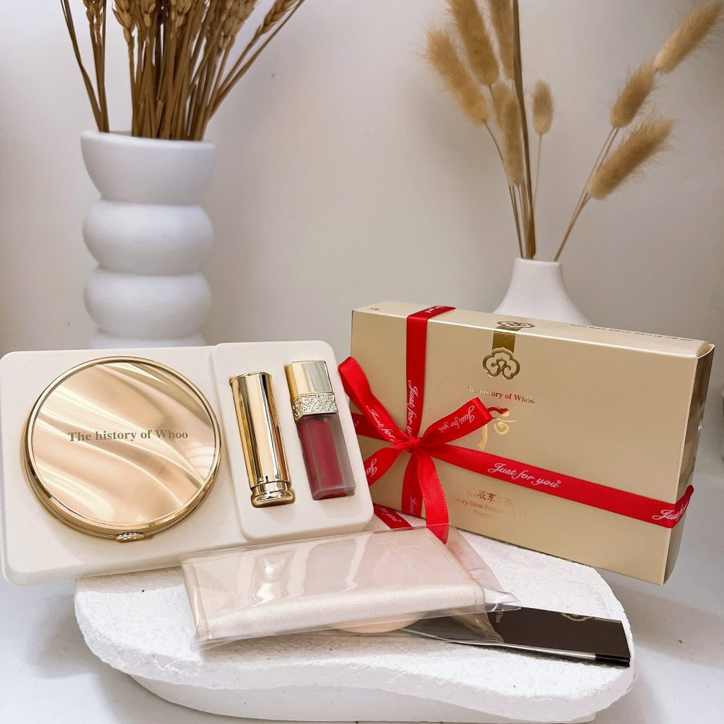 Set phấn phủ Luxury Glow Pressed Powder Pact, phấn nén whoo
