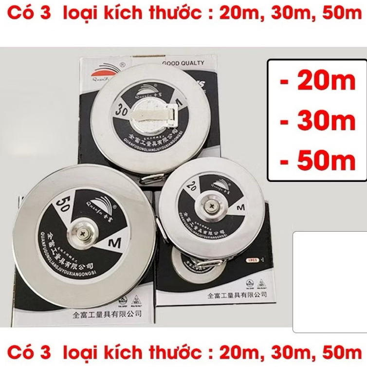 Thước cuộn dây thép cao cấp 20M 30M 50M - chính xác, chống mài mòn, siêu bền