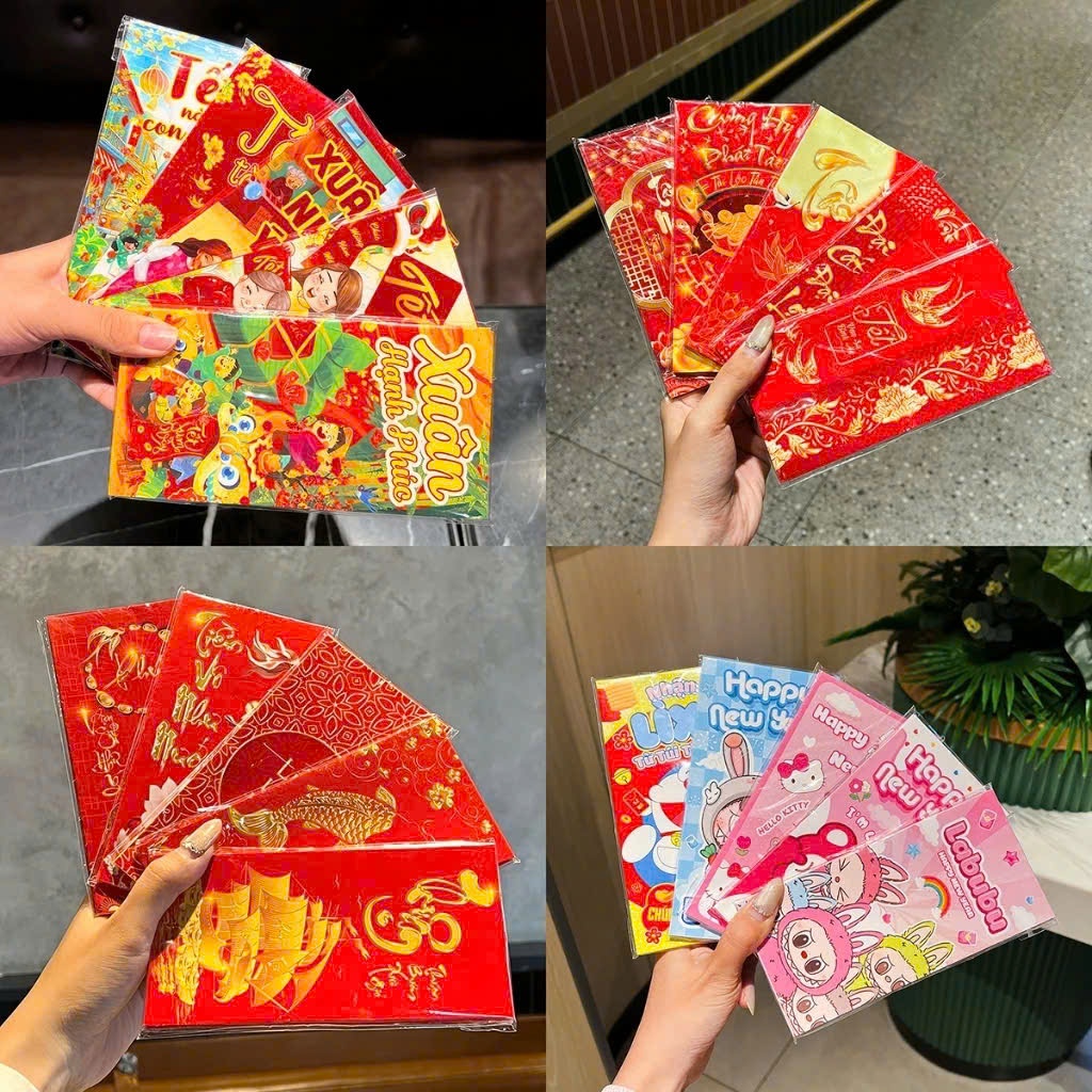 COMBO 10 BAO LÌ XÌ TẾT 2026 ,10 mẫu ngẫu nhiên
