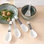 Set 5 thìa, muỗng sứ hoạ tiết trắng đen phong cách sang trọng