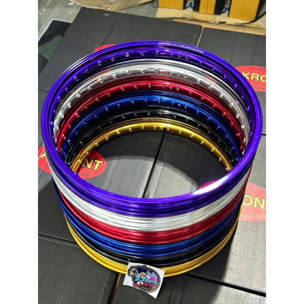 Cặp niềng nhôm Akront máng nước Thái Lan 1.4-1.4 | Shopee Việt Nam