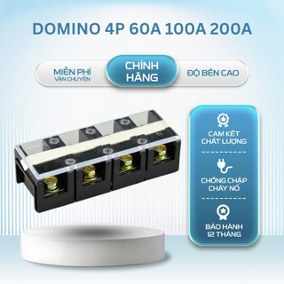 Domino 4P 60A 100A 150A 200A – Cầu Đấu Điện TC604 TC1004 TC1504 TC2004 4 Cực