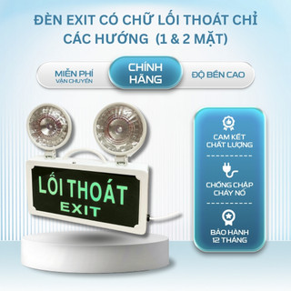 Đèn Exit 1 mặt có chữ lối thoát Đèn Exit 2 mặt có chữ lối thoát dienbaoanh