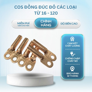 Cos Đồng Đỏ, Cốt Đúc Đỏ Các Loại Từ 16 Đến 120 Combo 5 Cái Cosse Đồng Chất Lượng Cao