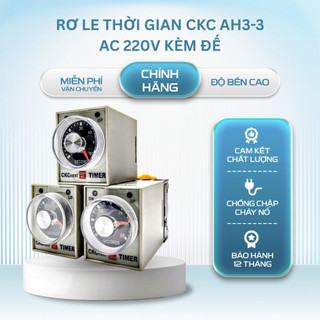 Rơ le thời gian CKC AH3-3 AC 220V kèm theo đế