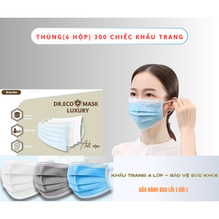 Thùng 300c -100 chiếc Khẩu trang y tế  DR.ECO LUXURY 4 lớp dày dặn chống bụi và vi khuẩn