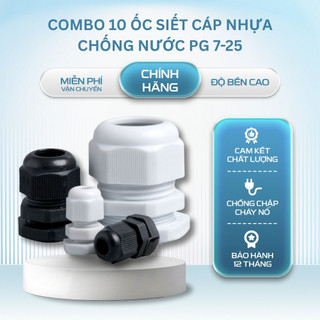 Ốc Siết Cáp Nhựa Chống Nước PG7 PG9 PG11 PG13.5 PG16 PG19 PG21 PG25