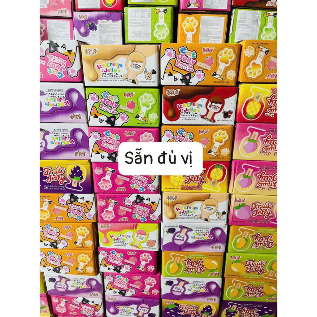 Thùng 2,5 kg 🍭 THẠCH TRÁI CÂY 3D HÌNH QUE KEM CHUNYAYUAN – MÓN ĂN VẶT SIÊU DỄ THƯƠNG CHO MỌI LỨA TUỔI! 🍓