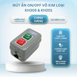 Công Tắc Nút Nhấn 3 Pha KH305 KH201 380V, Nút Nhấn ON/OFF Điều Khiển Động Cơ 7.5kW Vỏ Kim Loại