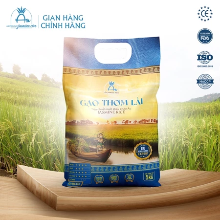 Gạo Jasmine Thơm Lài Thuần Giống - Thương Hiệu AN - Túi 5kg