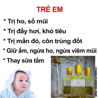 Tinh dầu tràm Huế  ngâm hoa nén cho bé đu ổi muỗi tắm thoa ch ống gió gi ữ ấ m MỆ HƯỜNG 100ml