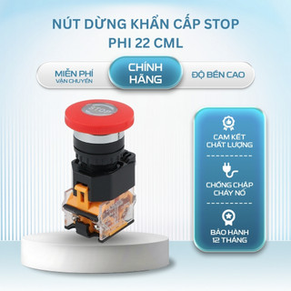 Nút Dừng Khẩn Cấp Phi 22 CML LA39-STOP – Nút STOP Emergency 2NO 2NC Gắn Tủ Điện