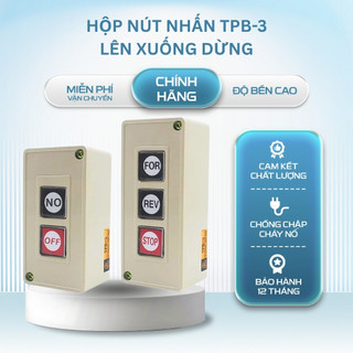Hộp Nút Nhấn TPB-3 Lên Xuống Dừng 3 Nút 250VAC-3A – Công Tắc Điều Khiển Động Cơ Cửa Cuốn, Cửa Cổng