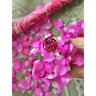 [Lốc 6 Ống 80cm ] Ống Phụt Giấy Hoa Hồng mix chữ hỷ, Phụt kim tuyến. Dùng trong sự kiện trọng đại