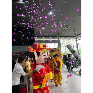 [Lốc 6 Ống 80cm ] Ống Phụt Giấy Hoa Hồng mix chữ hỷ, Phụt kim tuyến. Dùng trong sự kiện trọng đại