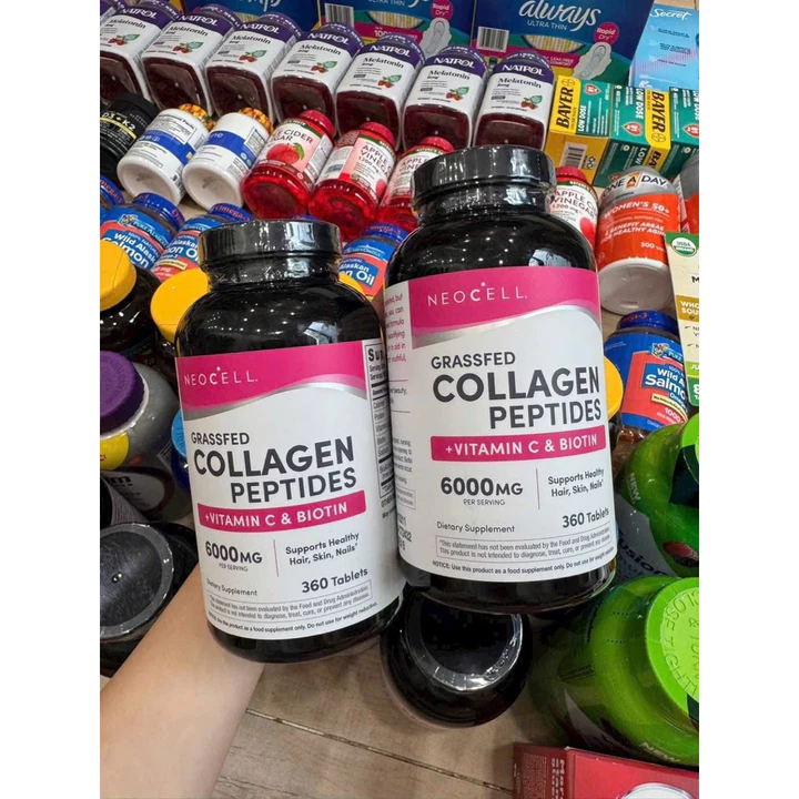 MẪU MỚI- Viên uống Collagen Type 1 & 3, Biotin và Vitamin C Neocell Super Collagen + Vitamin C & Biotin 360 viên của Mỹ.