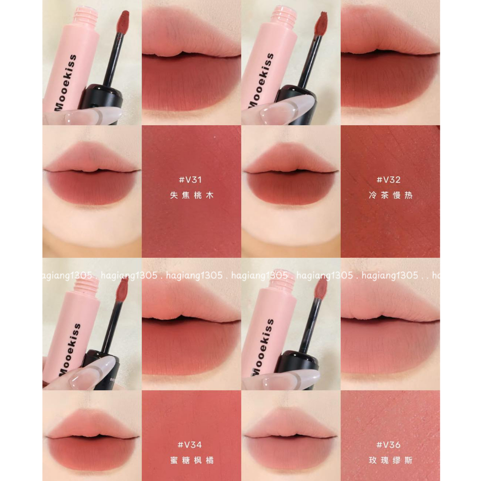 Son Kem Lì Mooekiss Velvet Lip Mud Nắp Đen Chất Nhung Bùn Lì V6 Đỏ Hồng, V15 Hồng Đất | BigBuy360 - bigbuy360.vn