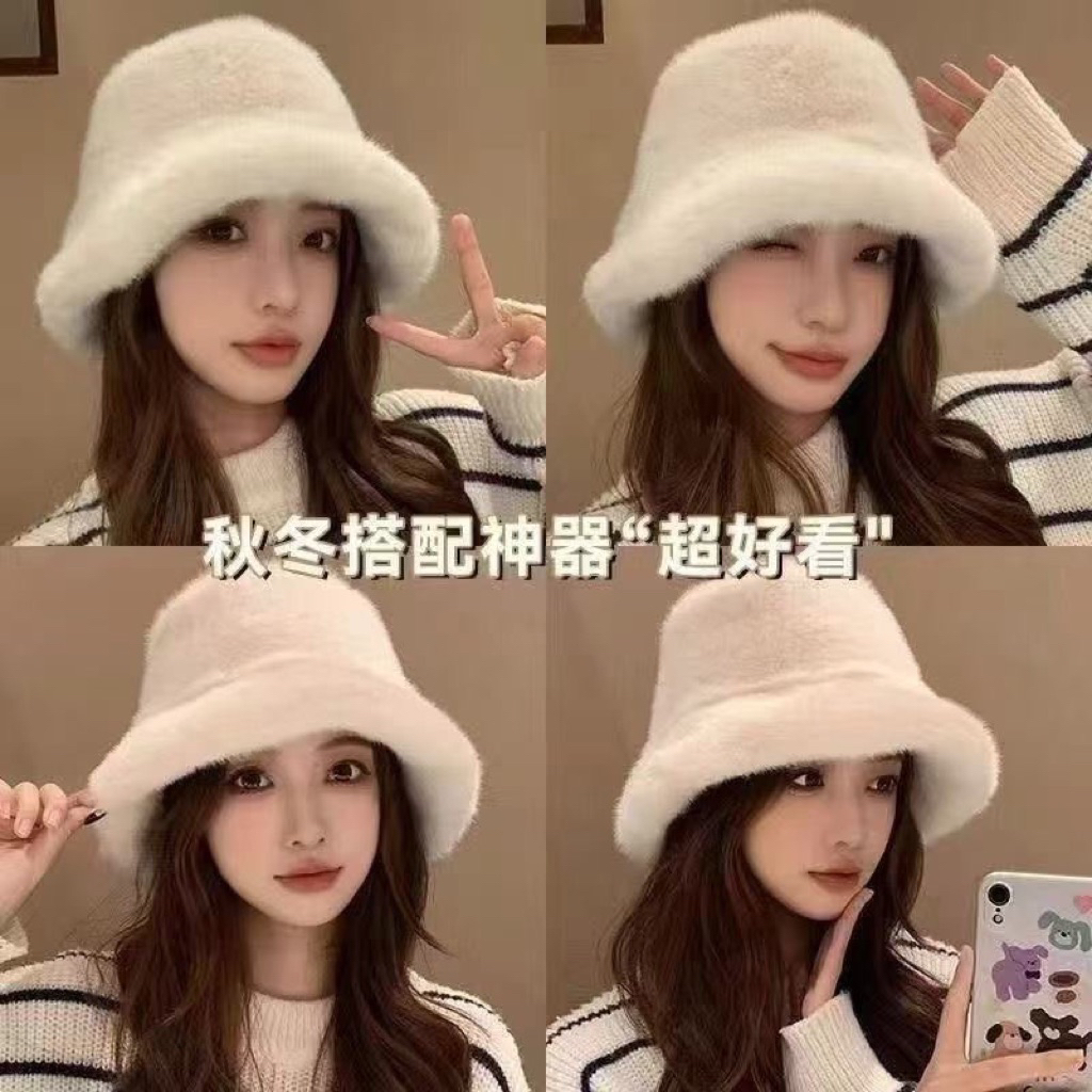 Mũ bucket lông vành tròn siêu ấm, chất lông mềm mịn, nhẹ đầu, giữ form tốt.