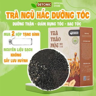 Trà ngũ hắc DETONIC thảo mộc giúp dưỡng tóc chắc khỏe, và làm đen tóc tự nhiên