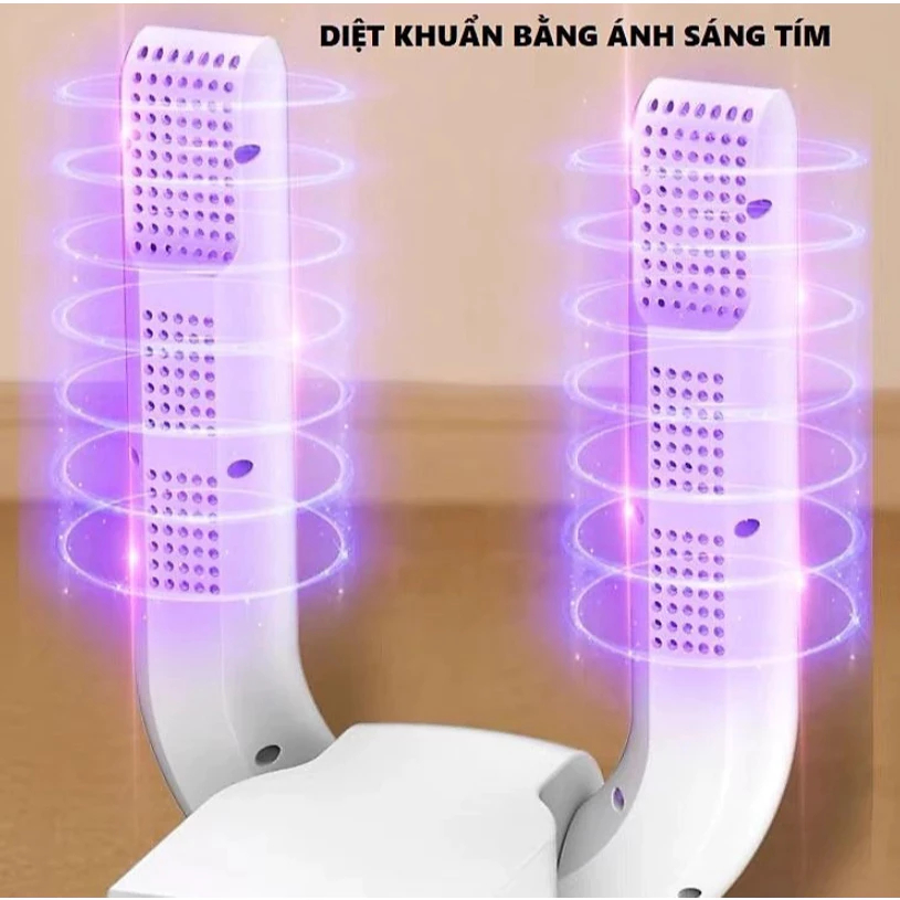 Máy sấy giày Shoe Dryer gấp gọn, có tia uv kháng khuẩn khử mùi giày tất chống hôi chân, có hẹn giờ