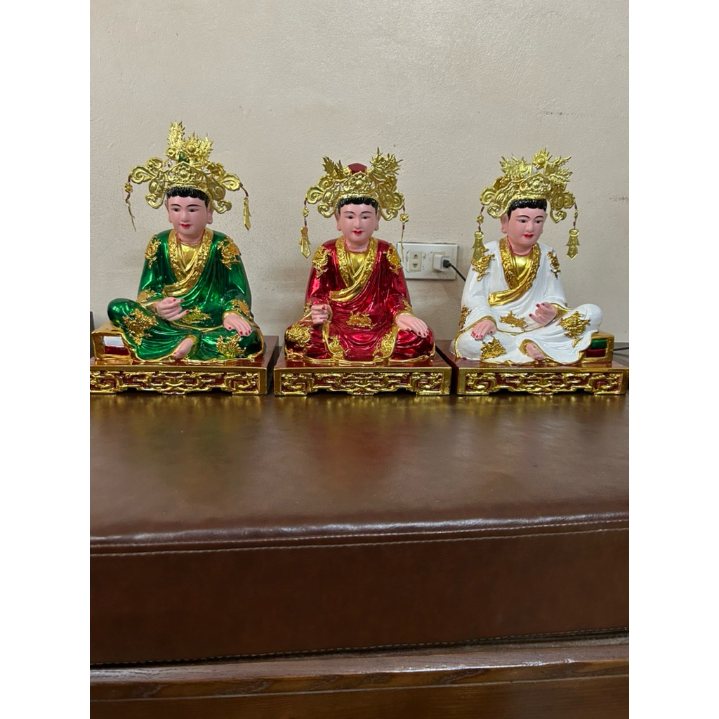 Tượng Tam Toà Thánh Mẫu gỗ mít Sơn son thếp vàng