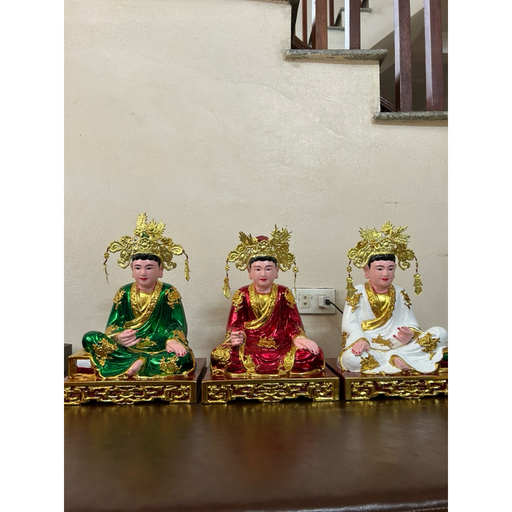 Tượng Tam Toà Thánh Mẫu gỗ mít Sơn son thếp vàng