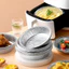 Set 10 khay bạc tròn dùng cho nồi chiên không dầu, chịu nhiệt đa năng tiện lợi khi nấu nướng