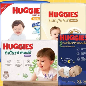 Bỉm Huggies Mega Jumbo Skin Care/ Nature Made/ Perfect đủ size cho bé