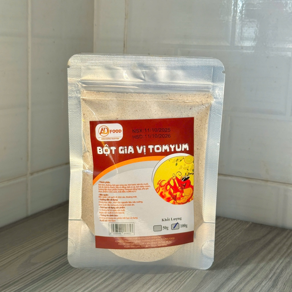 100g Bột lắc vị Tomyum ADFOOD– Dễ dùng là gia vị  cho các món chiên, snack, lẩu tomyum