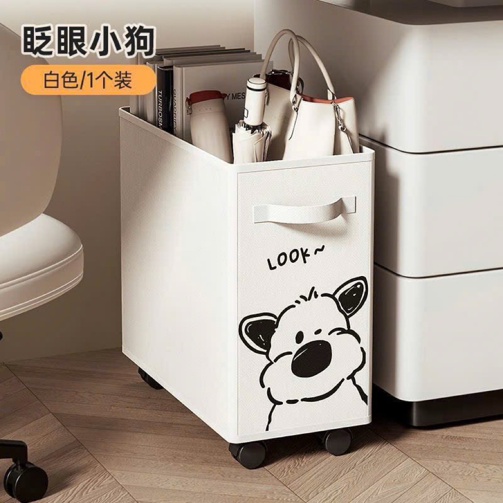 Túi đựng đồ gấp gọn hình mèo có bánh xe dễ dàng di chuyển