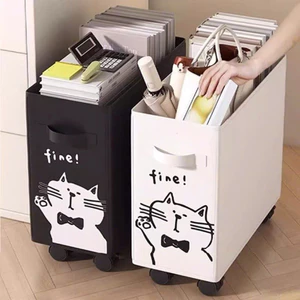 Túi đựng đồ gấp gọn hình mèo có bánh xe dễ dàng di chuyển