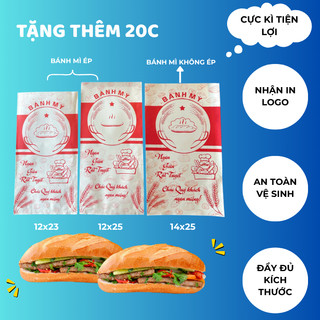 [ Tặng 20c ] Set 1000 túi giấy đựng bánh mì giấy offset 60gsm miệng SOLE  – tiện lợi dùng 1 lần
