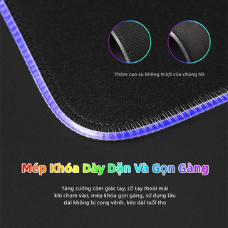 Miếng Lót Bàn Phím Đèn LED RGB Miếng Lót chuột Cỡ Lớn 800*300 Nhiều màu