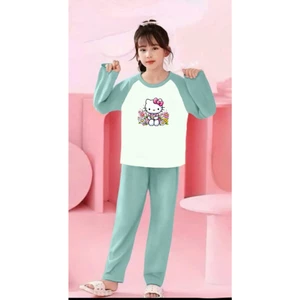 🌸 BỘ ĐỒ BÉ GÁI DÀI TAY – HÌNH CỰC ĐÁNG YÊU 🐱💕 DS170