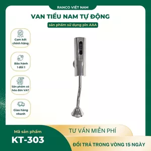 Bộ van tiểu cảm ứng xả nước tự động bồn tiểu cảm ứng nam Ranco van xả tiểu nam thông minh KT - 303
