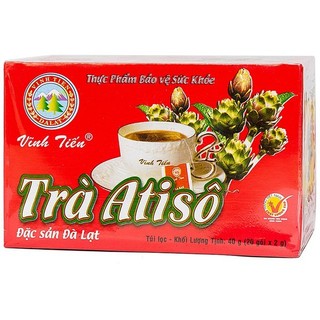 Trà Atisô túi lọc ARTICHOKE Vĩnh Tiến - Giúp thanh nhiệt, mát gan, giải độc cơ thể (Hộp 20 gói)