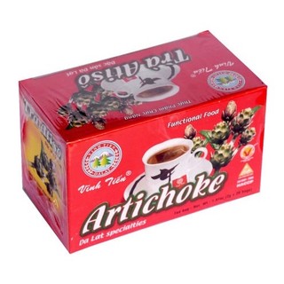 Trà Atisô túi lọc ARTICHOKE Vĩnh Tiến - Giúp thanh nhiệt, mát gan, giải độc cơ thể (Hộp 20 gói)