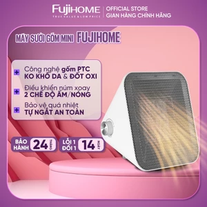 Quạt sưởi gốm không khô da nhập khẩu Fujihome, máy sưởi ấm điện mini cầm tay không đốt oxy không phát sáng gốm cho bé