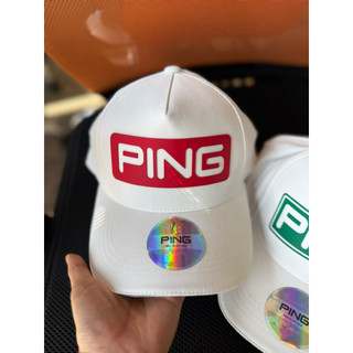 Mũ Golf ping logo đỏ,xanh điểm nhấn thời trang vải co dãn thấm hút tốt thích bợp chơi golf