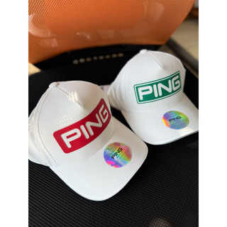 Mũ Golf ping logo đỏ,xanh điểm nhấn thời trang vải co dãn thấm hút tốt thích bợp chơi golf
